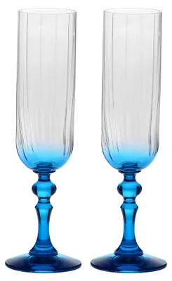 Obrázek produktu pro KROSNO Bubble Tyrkysové Skleničky na šampaňské, Sada 2, 200 ml