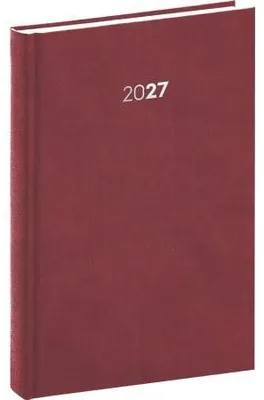 Produktbild von NOTIQUE Tagesplaner Balakon 2027, Bordeauxrot, 15 x 21 cm