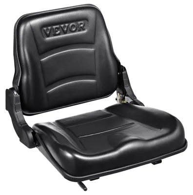 Produktbild von VEVOR Universalsitz für Gabelstapler, klappbarer Traktorsitz mit verstellbarer Rückenlehne, Mikroschalter, Sicherheitsgurt und Armlehnen, 6,3-13,4 Zoll Schlitz Traktorsitz für Traktor, Lader, Bagger, Einzelstuhl