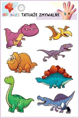 Produktbild von Abwaschbare Tattoos für Kinder Dinosaurier