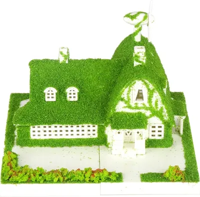 Productafbeelding van MoFun 2051: Zelfbouw, plakbare houten huisje voor kinderen, educatief speelgoed