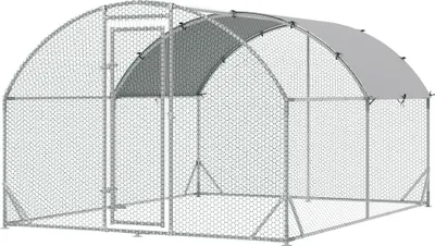 Produktbild von Stabiles Freilaufgehege für Hühner, Kaninchen, Enten aus Stahl und Oxford-Stoff