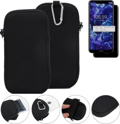 Produktbild von K-S-Trade Neopren-Hülle Handy-Hülle kompatibel mit Nokia 5.1 plus Schutzhülle Neoprenhülle Sleeve Schutz-Hülle Gürtel Tasche Case Holster