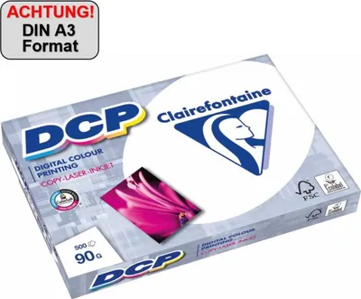 Produktbild von Clairefontaine Farblaserpapier DCP 1834C DIN A3 90g ws 500 Bl./Pack.