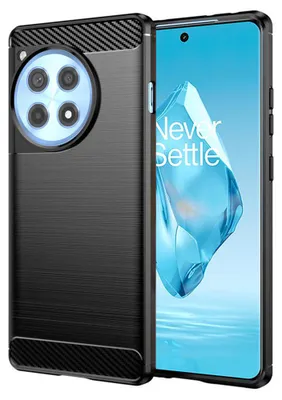 Produktbild von Techsuit Carbon Silicone Back Cover Hülle für OnePlus 12R - Schwarz
