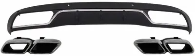 Produktbild von Diffusor für Mercedes C W205 S205 Standard 14-18 Auspuffblenden C63 Look.