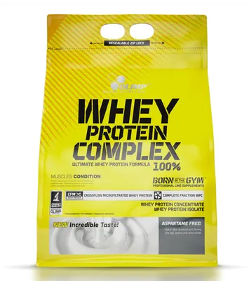 Zdjęcie produktu dla Olimp Nutrition Whey Protein Complex 100 %, Proszek, Koncentrat białka serwatkowego, Izolat białka serwatkowego, Czekolada, L-alanina, L-Arginina, L-aspartic acid, L-Cysteina, Kwas L-glutaminowy, L-glycine, L-Histidina,..., Stosuj 1-3 porcji dziennie – po przebudzeniu, pomiędzy posiłkami, po treningu lub przed snem...., 26 g