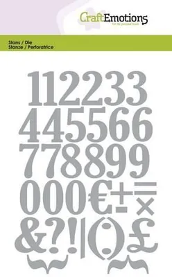 Produktbild von CraftEmotions Stanz- und Prägeschablone - Zahlen