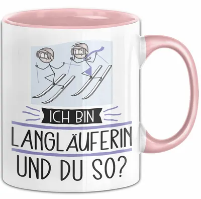 Produktbild von Langläuferin Tasse Geschenk Ich Bin Langläuferin Und Du So Geschenkidee Lustiger Spruch Becher (Rosa)
