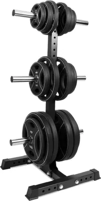 Produktbild von Fitness Kraftsport Gewichtsscheiben (2x 5kg - 25kg) + Hantelscheibenständer