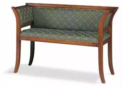 Produktbild von Sitzbank Klassische Bank Luxus Polstermöbel Polster Stoff 116x45x77