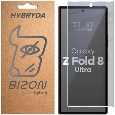 Produktbild von Hybridglas mit Privatschutzfilter für Galaxy Z Fold8 Ultra, Bizon Hybrid Shadow, Matt