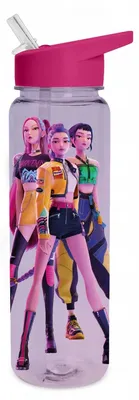 Produktbild von K-Pop Demon Hunters (The Trio) Plastic Drinks Bottle