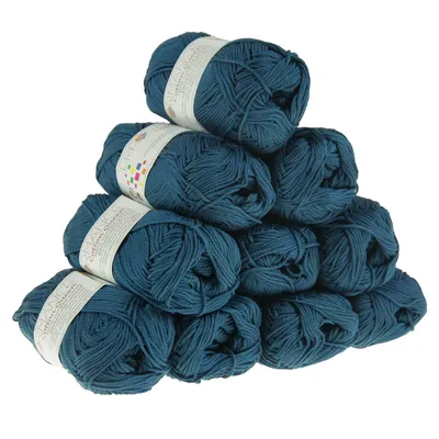 Strickgarn Cotton Queen blau