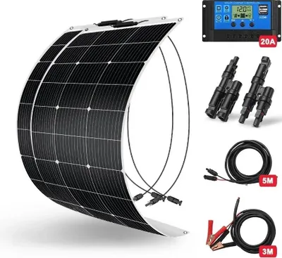 Zdjęcie produktu dla Panel słoneczny, elastyczna konstrukcja, wysoka wydajność, zestaw 200W