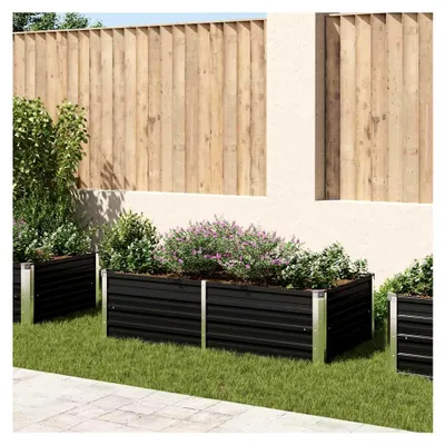 Produktbild von Hochbeet 160 x 80 x 45 cm aus verzinktem Stahl in Anthrazit