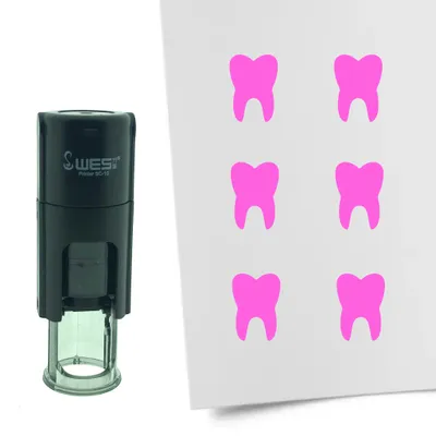 Obrázek produktu pro CombiCraft Stamp Tooth nebo Molar 10mm kulatý - růžový inkoust