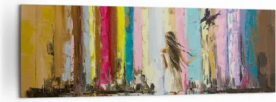Produktbild von Bild auf Leinwand - Leinwandbild - Mädchen Vogel - 160x50cm - Wand Bild - Wanddeko - Wandbilder - Leinwanddruck - Bilder - Kunstdruck - Wanddekoration - Leinwand bilder - Wandkunst - AB160x50-3441