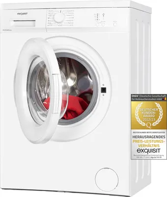Produktbild von Exquisit Waschmaschine WA6010-060D weiss | 1000 U/Min. | Fassungsvermögen 6 kg