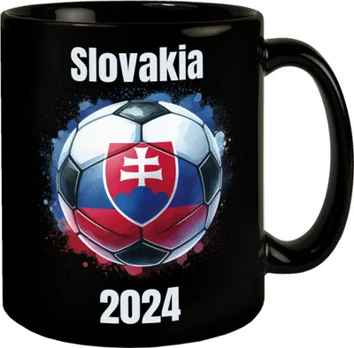 Produktbild von Fußball Slowakei Flagge Tasse in Schwarz