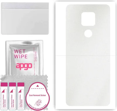 Produktbild von apgo Rückseite Schutzfolie, Skin, kompatibel mit Motorola Moto G Play, Hinten Displayschutzfolie aus Vinylfolie, kratzfest, einfache Montage - Matt Transparent