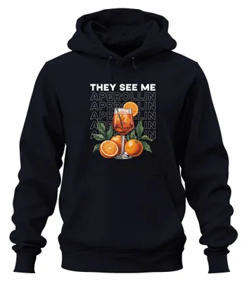 Immagine prodotto di Mi vedono Aperollin Aperol Spritz Sommer Party Saufen Mallorca Unisex Felpa con cappuccio Kapuzenpullover, Navy, S