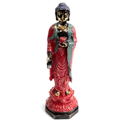 Produktbild von Antike stehende Buddha Statue, 24cm