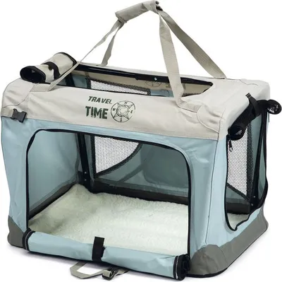 Produktbild von Beeztees Travel Time - Hundegitterbox - Nylon - 60x42x42 cm