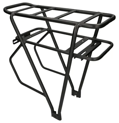 Produktbild von windmeile | Gepäckträger für Akkus mit 425x158x85mm, Aluminiumlegierung, 4 Befestigungspunkte, Schwarz, 425x158x85mm, E-Bike, Elektro Fahrrad, Pedelec