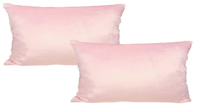 Produktbild von JACK 2er Set Teddy Flausch Kissenhülle Kissenbezug Dekokissen flauschig kuschlig weich, Farbe:Rosa, Größe:30 x 50 cm
