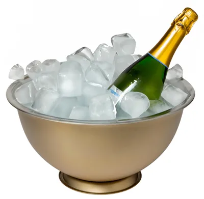 Produktbild von Champagner- und Weinflaschenkuhler/eiskubel - gold - Edelstahl - 40 x 20 cm - Modell De luxe