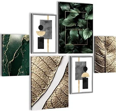 Image de Ensemble mural photo 3D en bois, 6 pièces, 90 x 80 cm