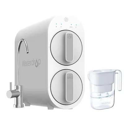 Produktbild von Waterdrop WD-G2-W Umkehrosmose-Wasserfiltersystem, einschließlich 1 WD-PT-05W Wasserfilterkanne