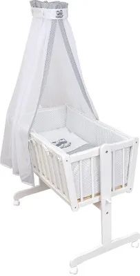 Produktbild von Baby-Delux Wiegenset Bettwäsche Set 6-tlg für Babywiege Zebra (ohne Wiege)