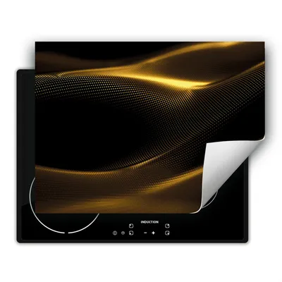 Image de DarHaus Plaque de cuisson 80x52 cm Tapis antidérapant Enroulable, Motif - Or