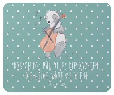 Produktbild von Mr. & Mrs. Panda Mauspad Cello Magie - Meeresbrise - Geschenk, Streichinstrument, Moderne Musik, mousematte, Instrument, Mouse Pad, Mousepad, pc, lernen, Musikinstrument