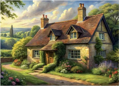 Imagen del producto de DINO Puzzle, "El campo inglés", 1000 piezas
