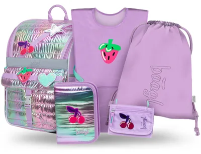 Obrázek produktu pro BAAGL SET 5 Zippy Lavender: aktovka, penál, sáček, zástěra, peněženka