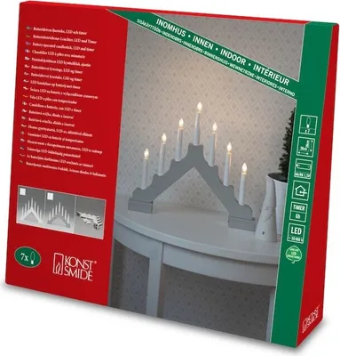 Produktbild von Konstsmide 2322-205, Weiß, Holz, IP20, 6 h, 7 Glühbirne(n), LED