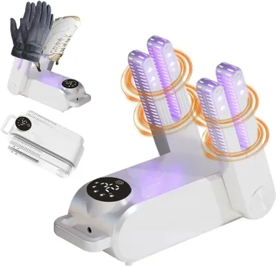 Produktbild von Elektrischer, zusammenklappbarer Schuhwärmer - 4 Ablagen - Mit Timer - UV-Licht