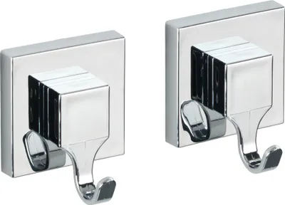 Produktbild von WENKO 2er Set Wand Haken Garderoben Handtuch Küche Bad Gäste WC ohne Bohren