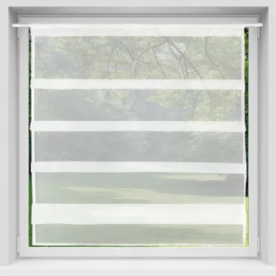 Immagine prodotto di Tenda da bistrot bianca 100x110 cm – Tenda a pannello Sky con passante per asta, effetto arricciato, voile in poliestere, protezione dalla vista per finestre