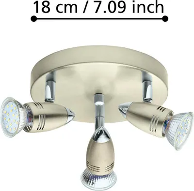 Obrázok produktu pre EGLO Magnum Led, Bodové osvetlenie, Žiarovky bez možnosti výmeny, 6 W, 3000 K, 240 lm, Chróm, nikel