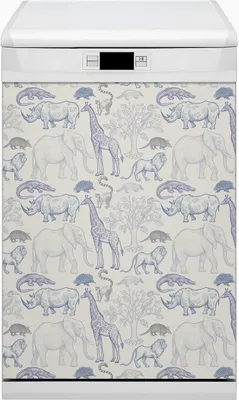 Produktbild von Magnetmatte Geschirrspüle Abwaschbar Küche Magnete  Nachbildung 45x80 cm  - Tiere