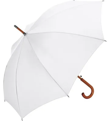 Image de Fare - Parapluie droit « AC Woodshaft » LT4178 (88 cm x 105 cm) (blanc)