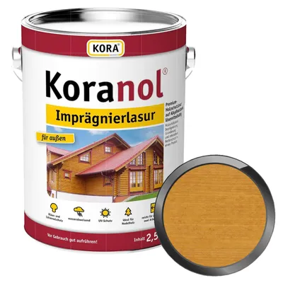 Produktbild von KORA Koranol Imprägnierlasur 2.5 Liter Eiche Hell