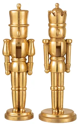 Zdjęcie produktu dla Dziadek do orzechów J-Line Poly Gold Large 2 Assorted