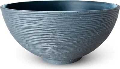 Produktbild von Große Pflanzschale für draussen in 45 x 23 cm Steinoptik grau