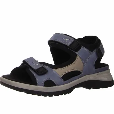Produktbild von Waldläufer 769004 300 263 Damen Sandale Sora Beige, Blau, Gr. 51/2