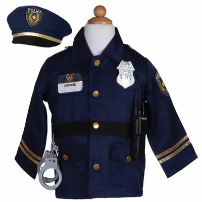 Produktbild von Polizeibeamten-Set für Kinder – inkl. Jacke, Mütze & Zubehör, Größe US 5-6